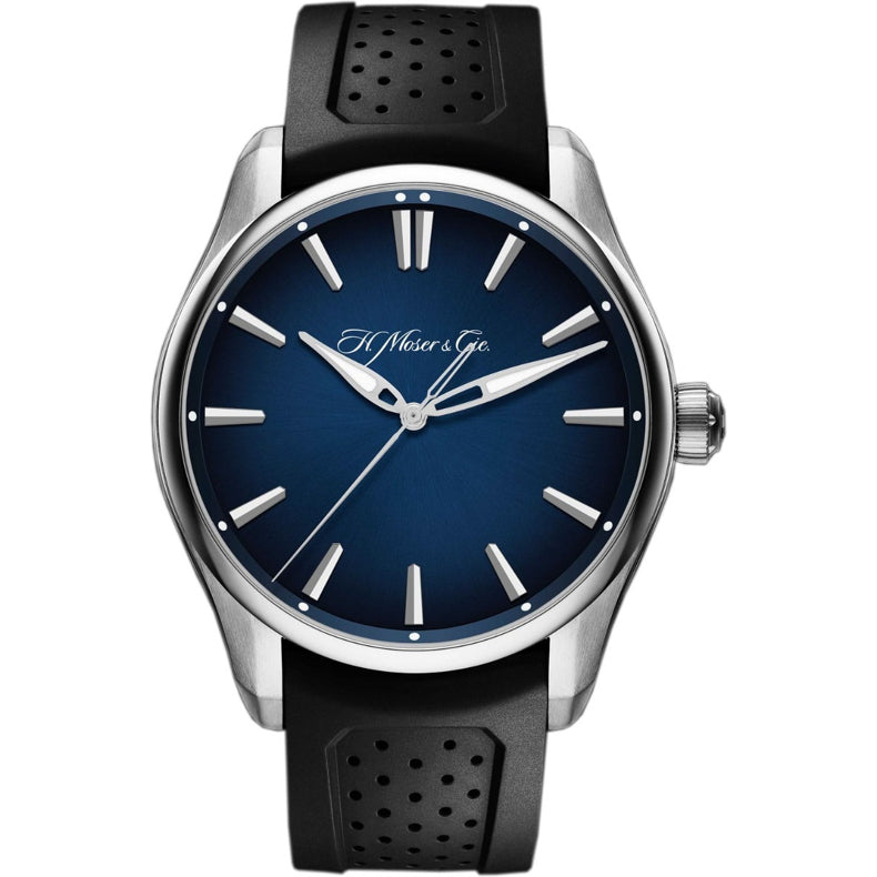 H. Moser & Cie. Pioneer Centre Seconds Steel Midnight Blue Fume Dial