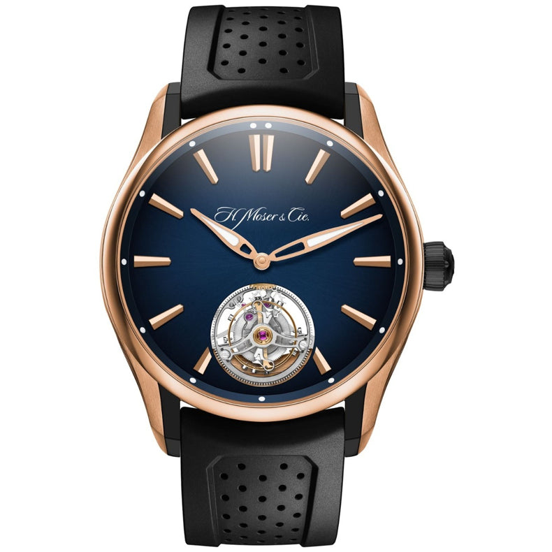 H. Moser & Cie. Pioneer Tourbillon Midnight Blue Gold Titanium