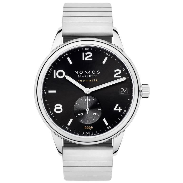 NOMOS Glashütte Sport Neomatik 42mm Date Black on Bracelet Sport