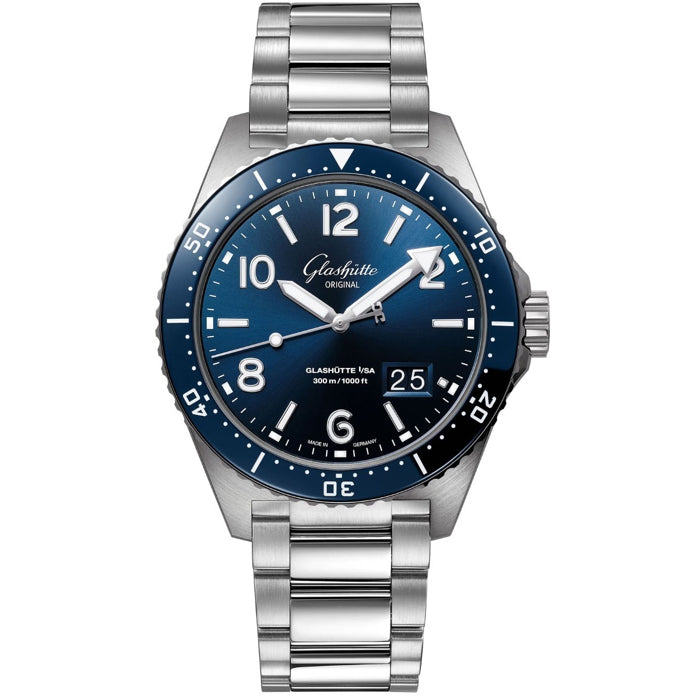 Glashütte Original SeaQ Panorama Date Blue Dial Steel
