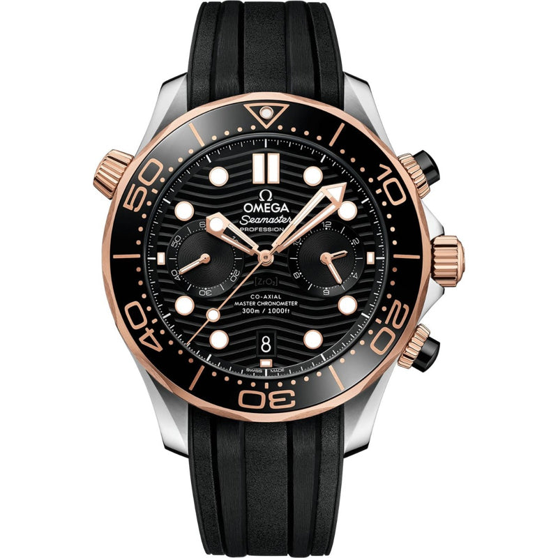 Omega Seamaster Diver 300m Master Chronometer Chronometer Steel and Gold