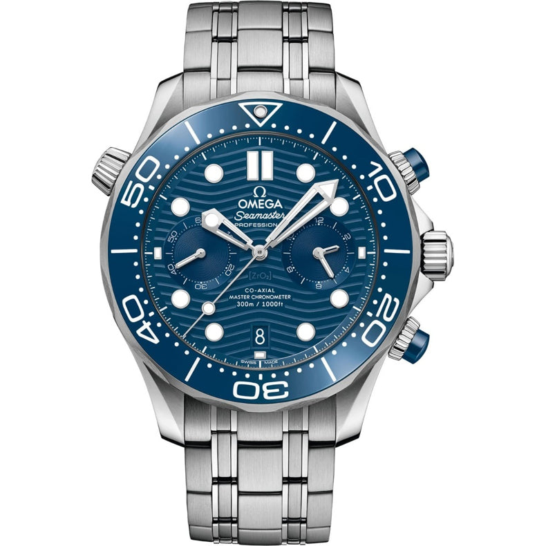 Omega Seamaster Diver 300m Master Chronometer Chronograph 44mm Blue Dial 210.30.44.51.03.001