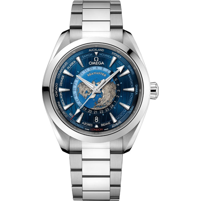 Omega Seamaster Aqua Terra 150m GMT World Timer 43mm on Bracelet