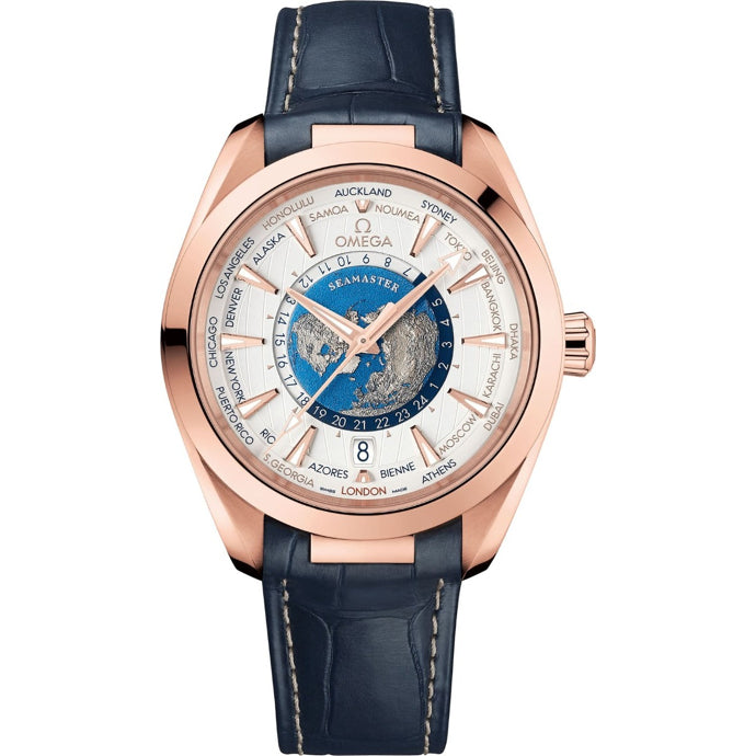 Omega Seamaster Aquaterra 150m Master Chronometer GMT Worldtimer 43mm Gold