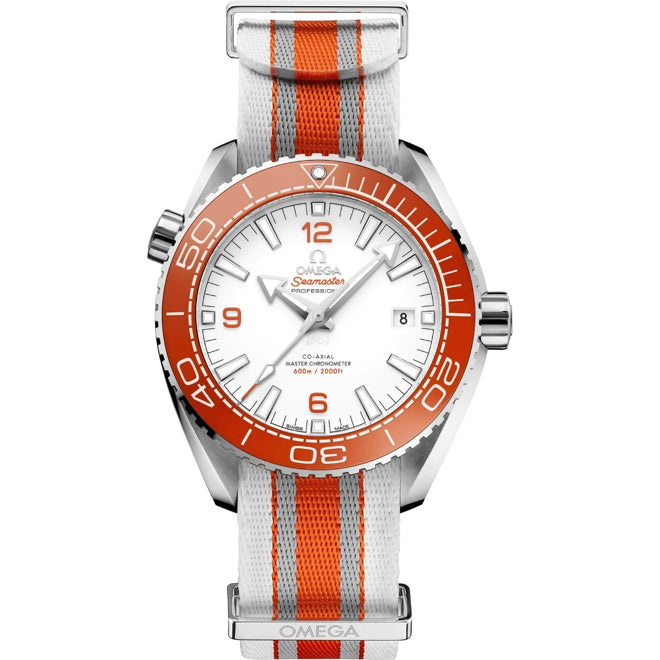 Omega Seamaster Planet Ocean 600M Master Chronometer Orange on NATO Strap