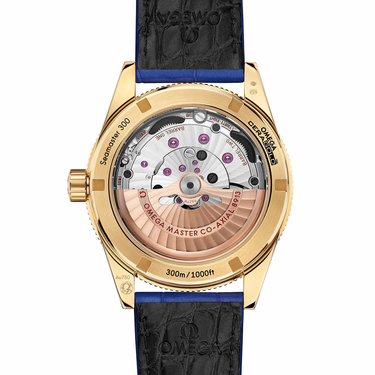 Omega Seamaster Yellow Gold Blue Chronometer 41mm