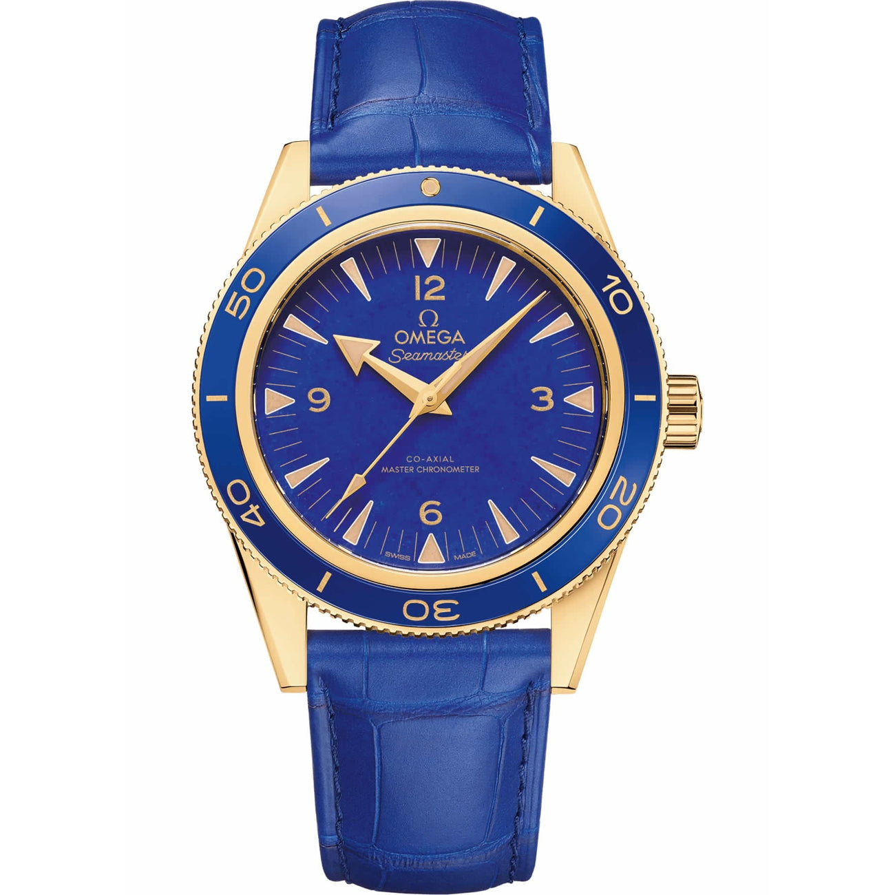 Omega Seamaster Yellow Gold Blue Chronometer 41mm