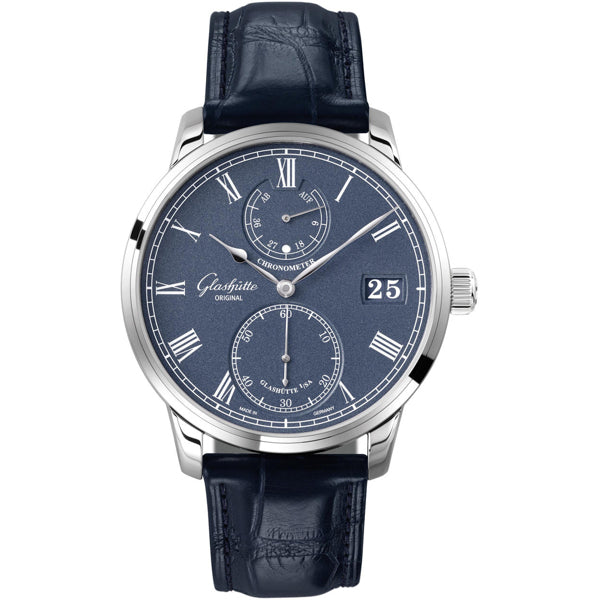 Glashütte Original Senator Chronometer White Gold Blue Dial 1-58-01-05-34-30
