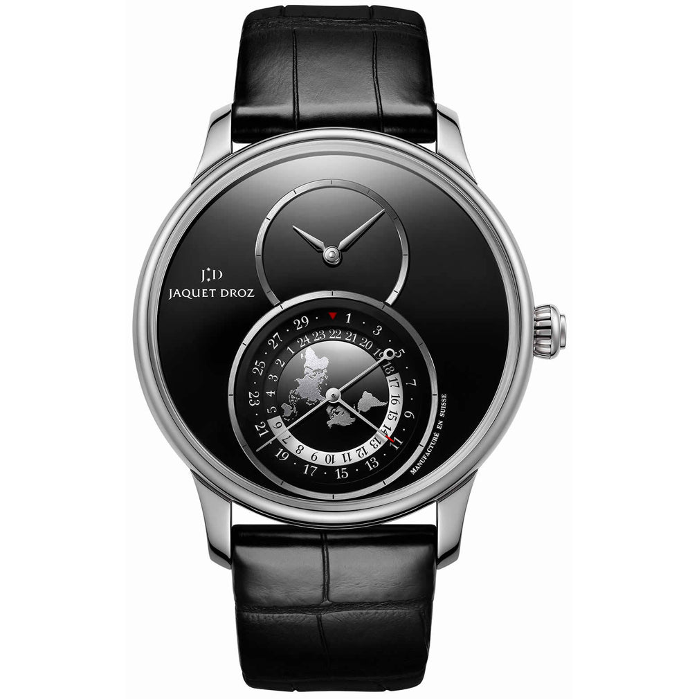 Jaquet Droz Grande Dual Time Onyx - Exquisite Timepieces