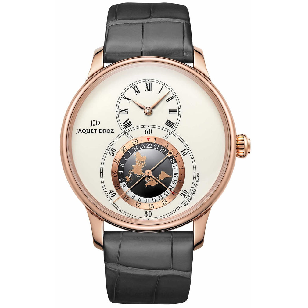 Jaquet Droz Grande Dual Time Ivory Enamel
