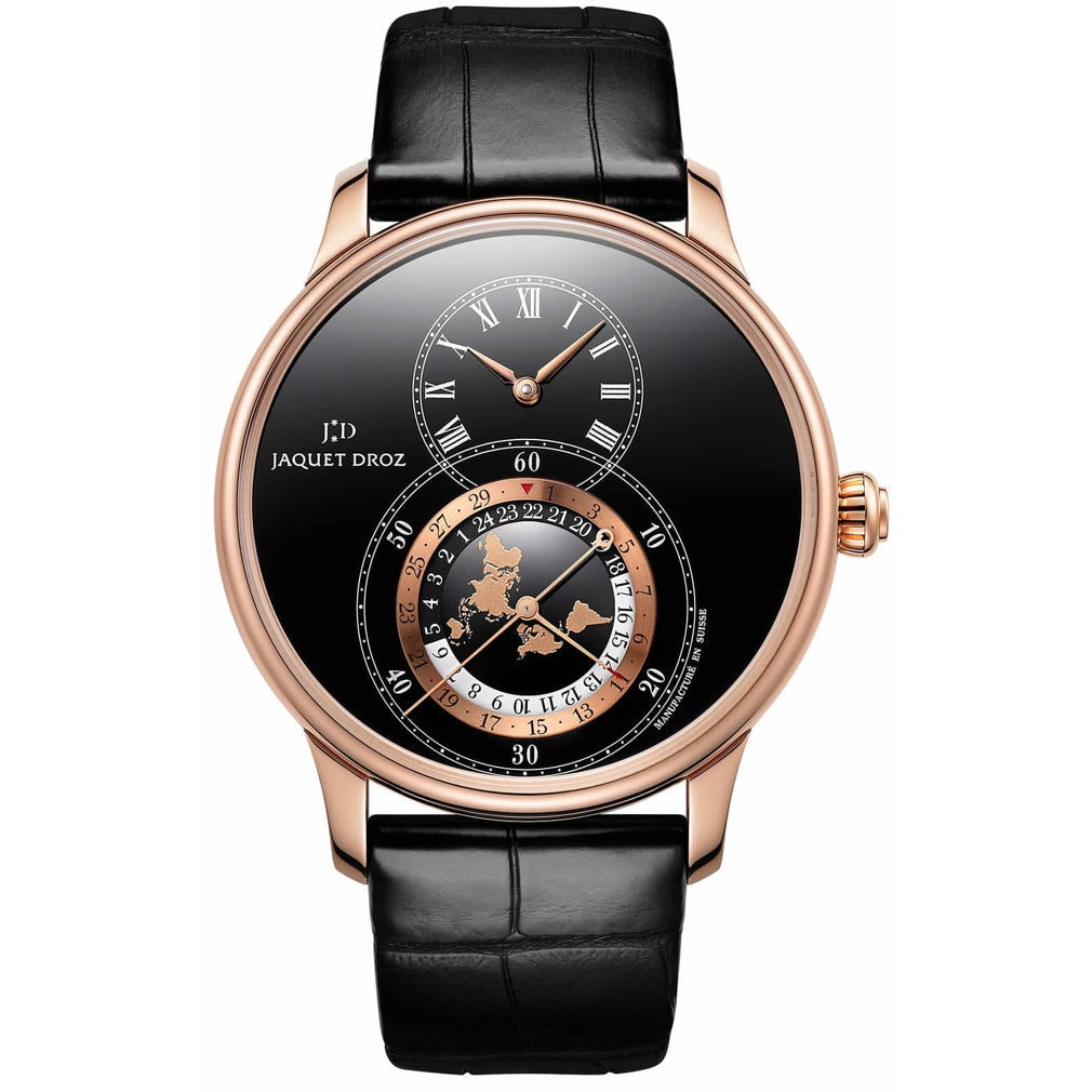 Jaquet Droz Grande Dual Time Black Enamel