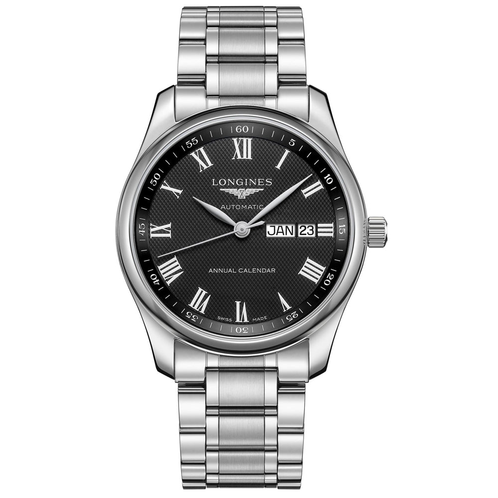 Longines Master Black L2.910.4.51.6 on Bracelet