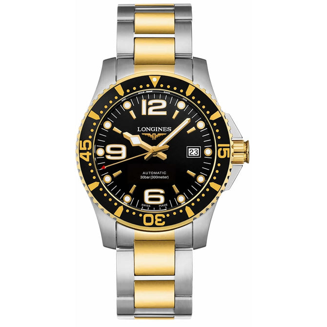 Longines Hydroconquest Black Dial Steel PVD Automatic