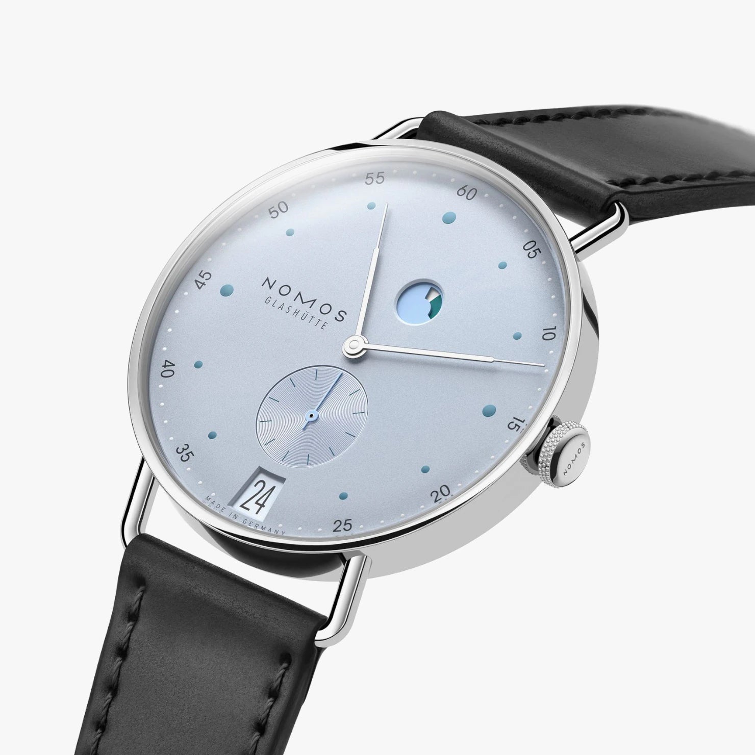 NOMOS Glashütte Metro Date Power Reserve Ice Blue