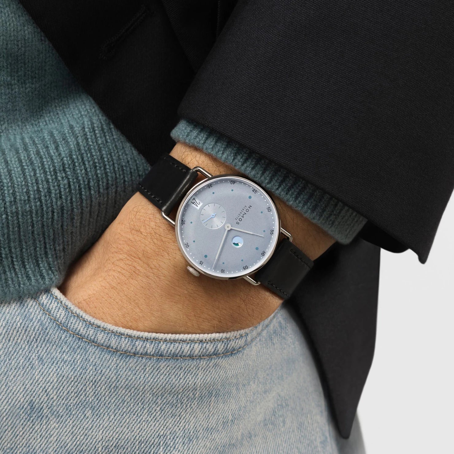 NOMOS Glashütte Metro Date Power Reserve Ice Blue