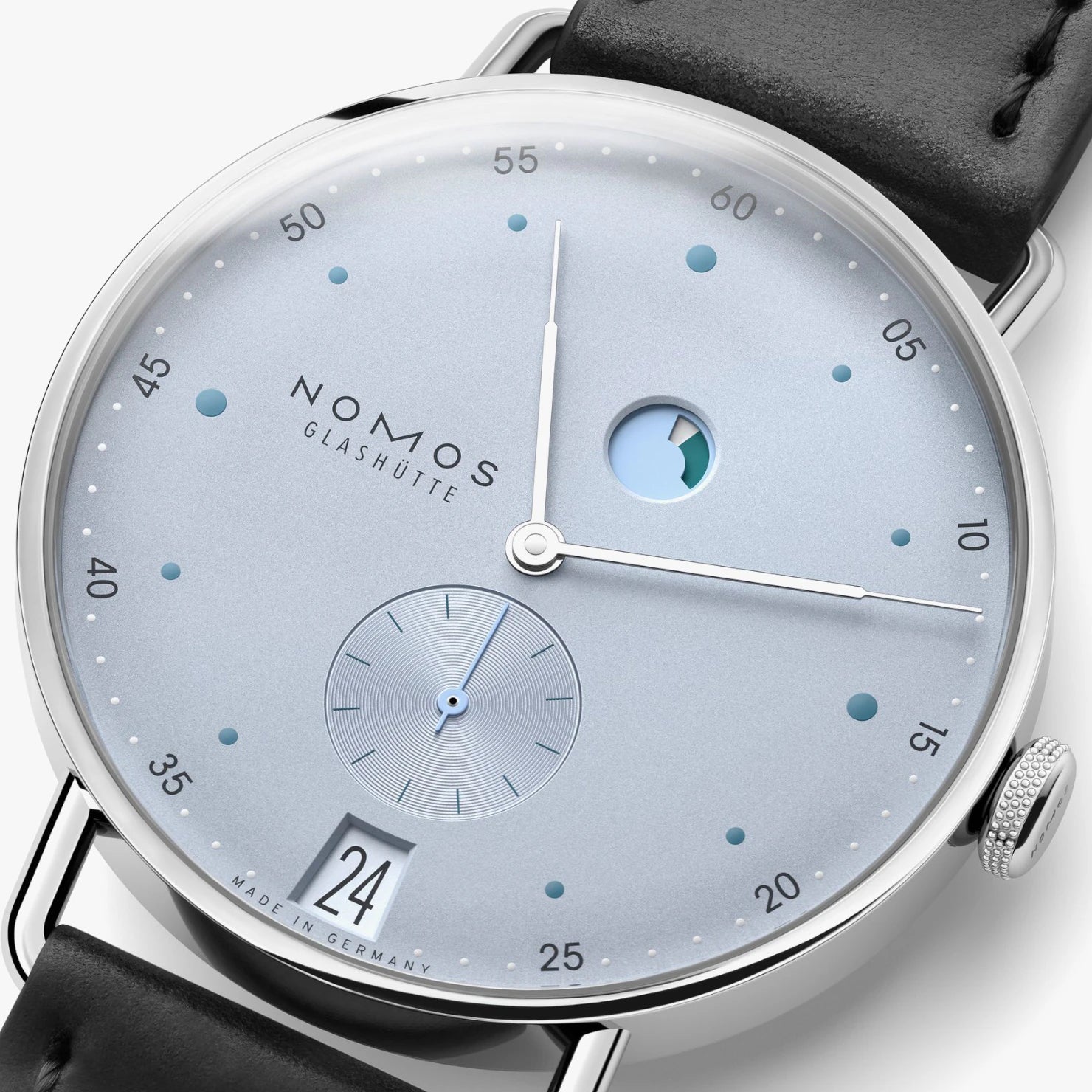 NOMOS Glashütte Metro Date Power Reserve Ice Blue