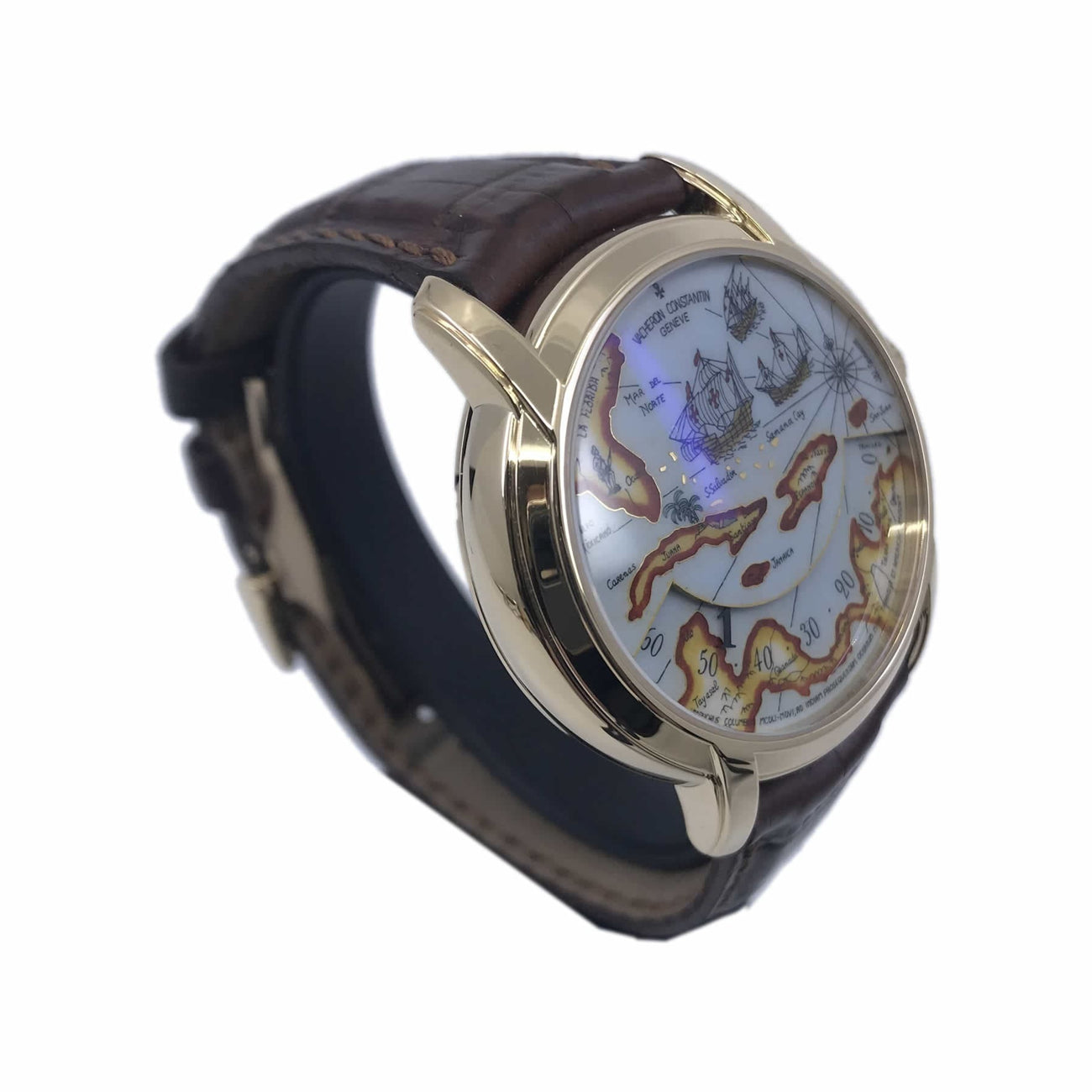 Very Rare Vacheron Constantin Great Explorers Christopher Columbus Expedition 47070/000J-9085