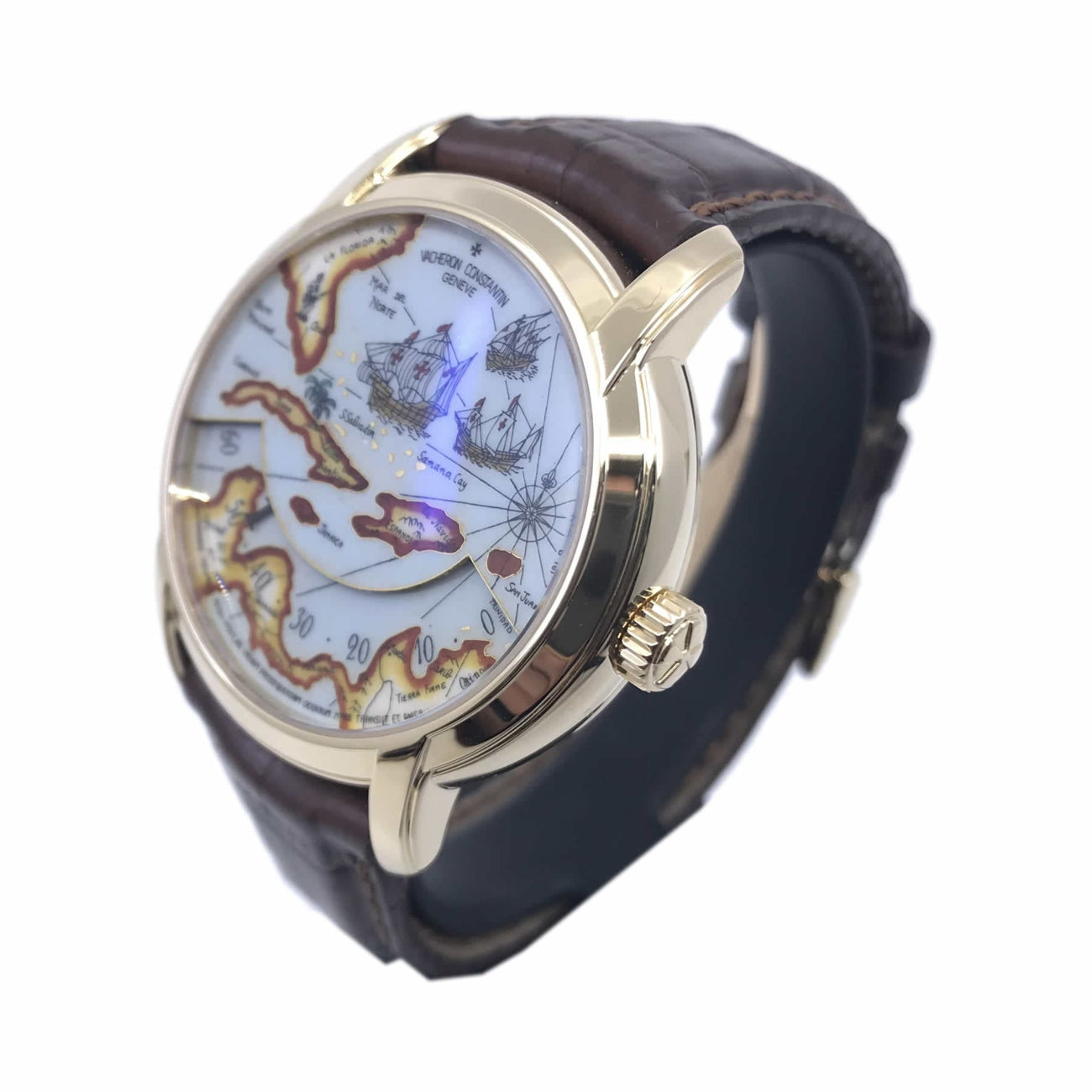 Very Rare Vacheron Constantin Great Explorers Christopher Columbus Expedition 47070/000J-9085