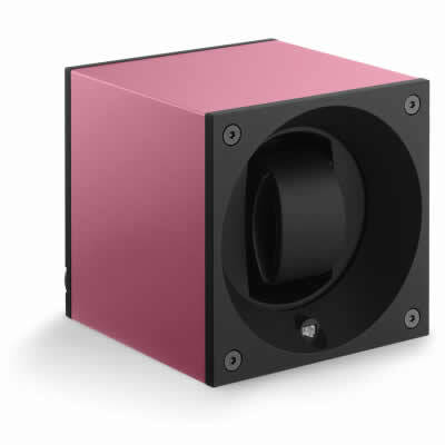 Swiss Kubik Watch Winder Single Anodized Pink