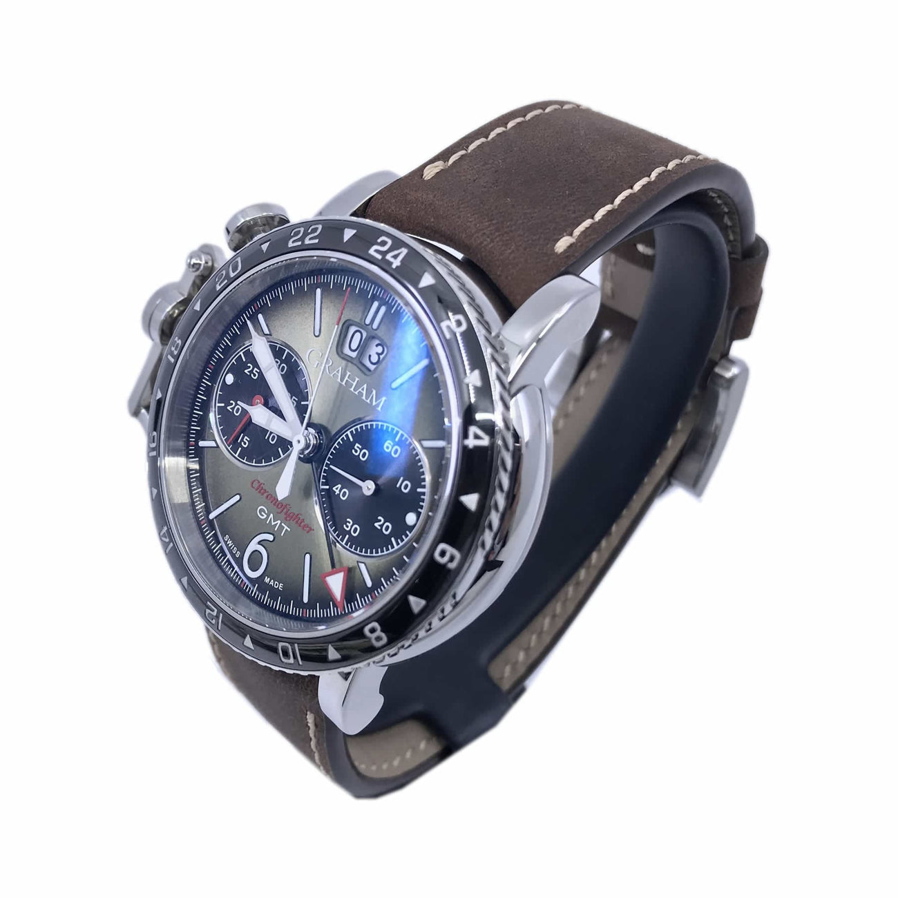 Graham Chronofighter Vintage GMT Green Dial 2CVBC.G01A