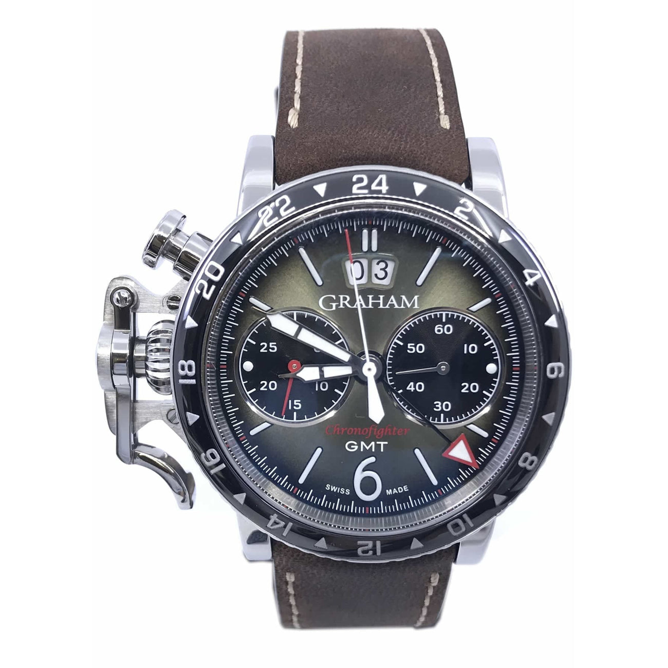 Graham Chronofighter Vintage GMT Green Dial 2CVBC.G01A