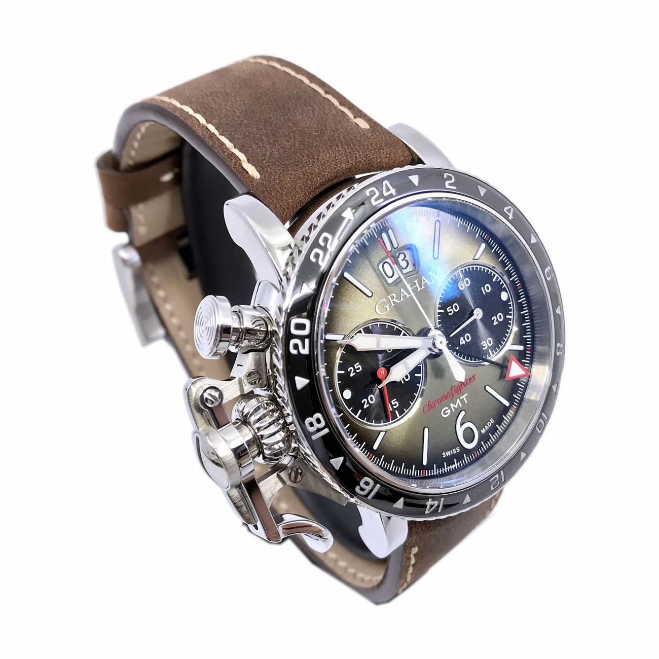 Graham Chronofighter Vintage GMT Green Dial 2CVBC.G01A