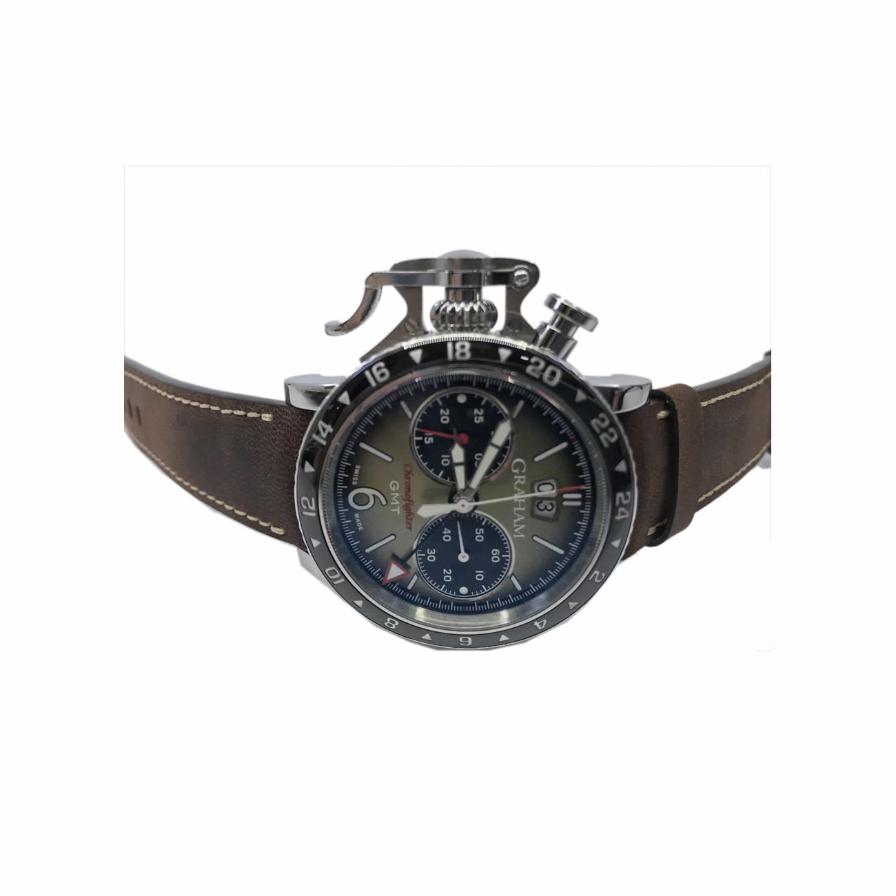 Graham Chronofighter Vintage GMT Green Dial 2CVBC.G01A