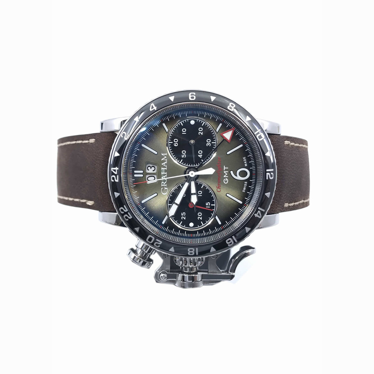 Graham Chronofighter Vintage GMT Green Dial 2CVBC.G01A