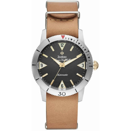 Zodiac Super Sea Wolf Automatic Brown Leather