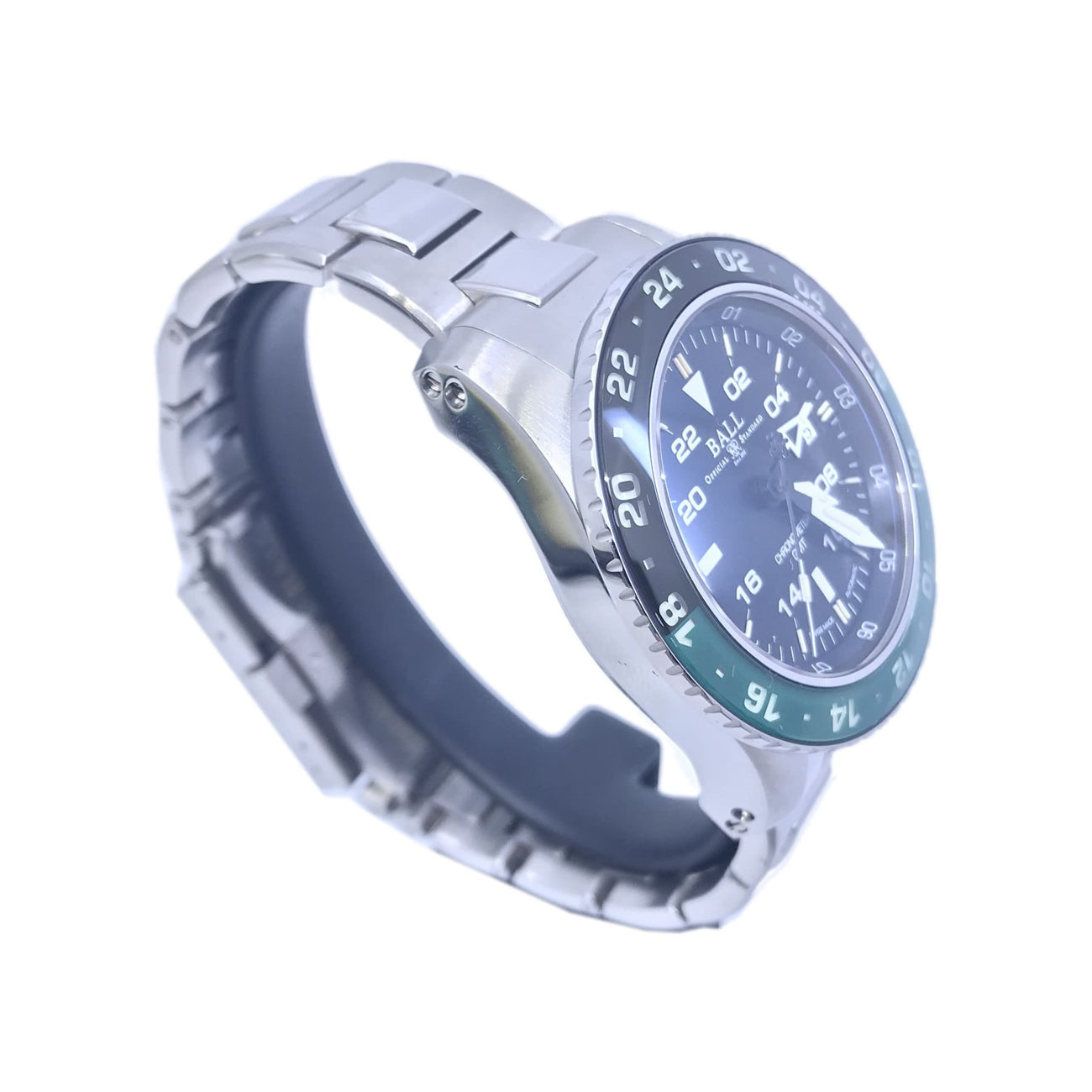 Ball Engineer Hydrocarbon AeroGMT II Black Dial Green Bezel