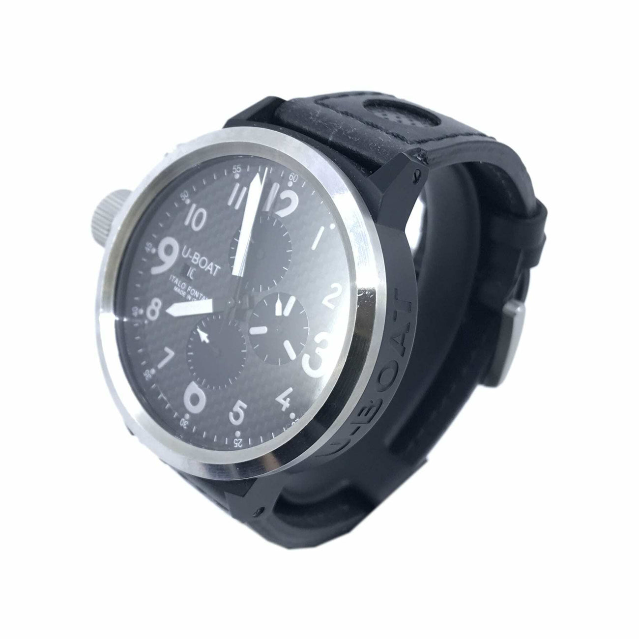 U Boat Flightdeck Black Carbon Fiber 50mm Ref. 6120