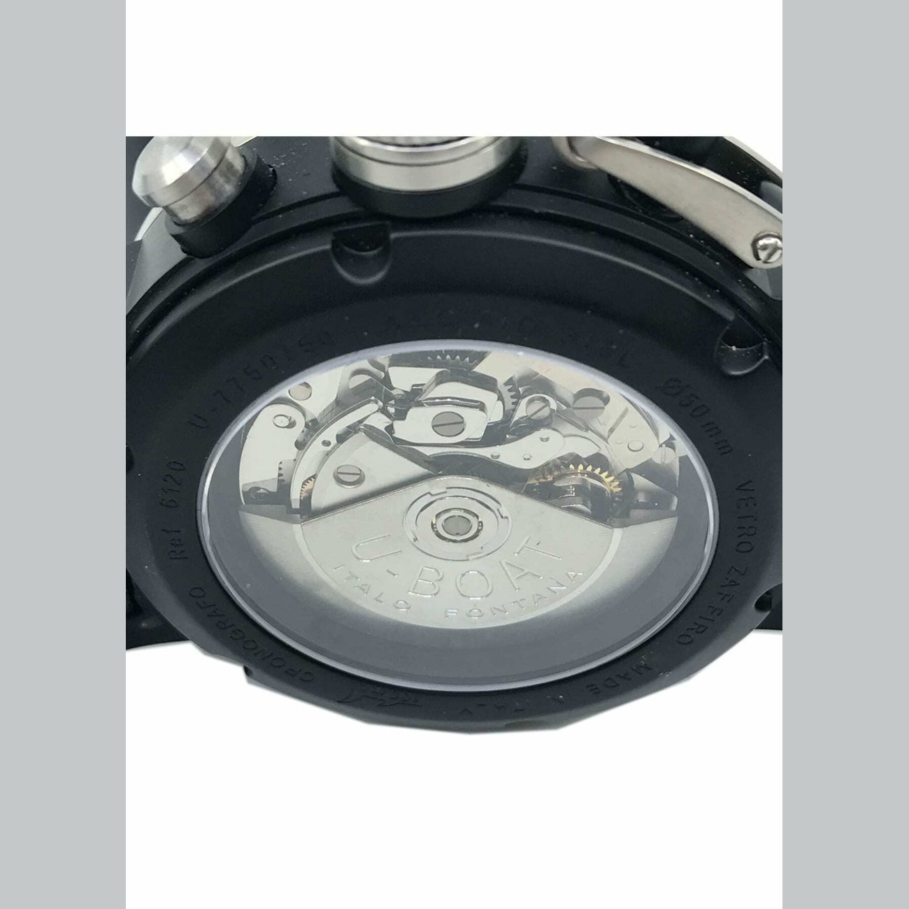 U Boat Flightdeck Black Carbon Fiber 50mm Ref. 6120