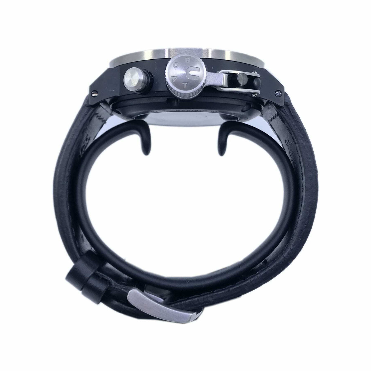 U Boat Flightdeck Black Carbon Fiber 50mm Ref. 6120