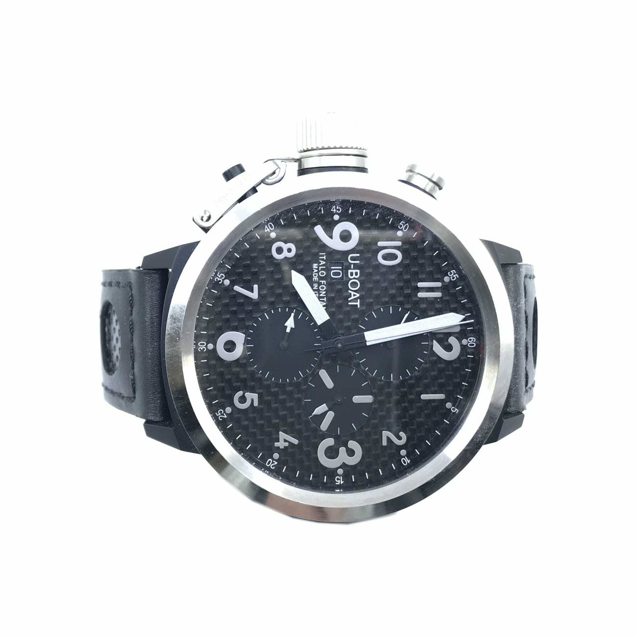 U Boat Flightdeck Black Carbon Fiber 50mm Ref. 6120