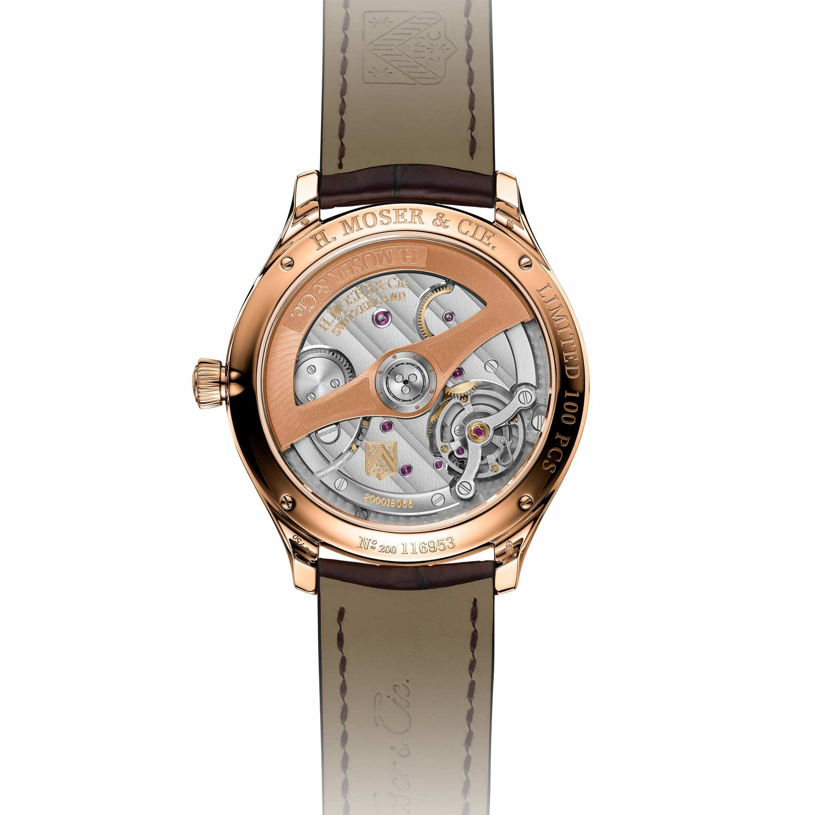 H. Moser & Cie. Endeavour Centre Seconds Concept Red Gold Funky Blue