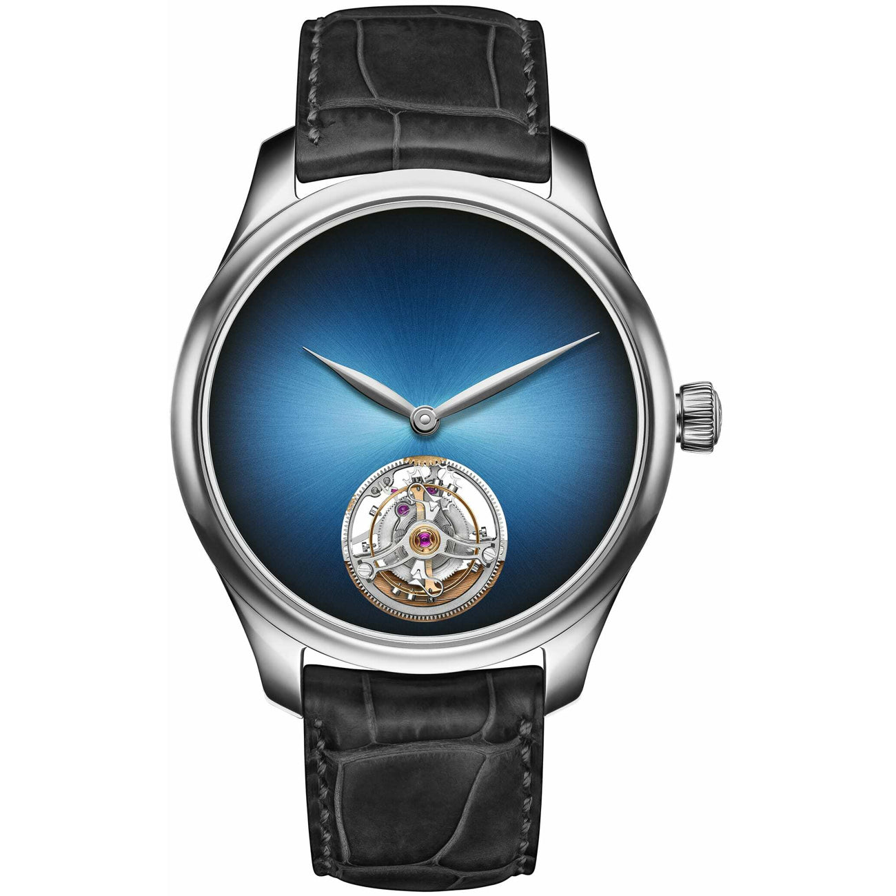 H. Moser & Cie. Endeavour Tourbillon Concept White Gold Funky Blue