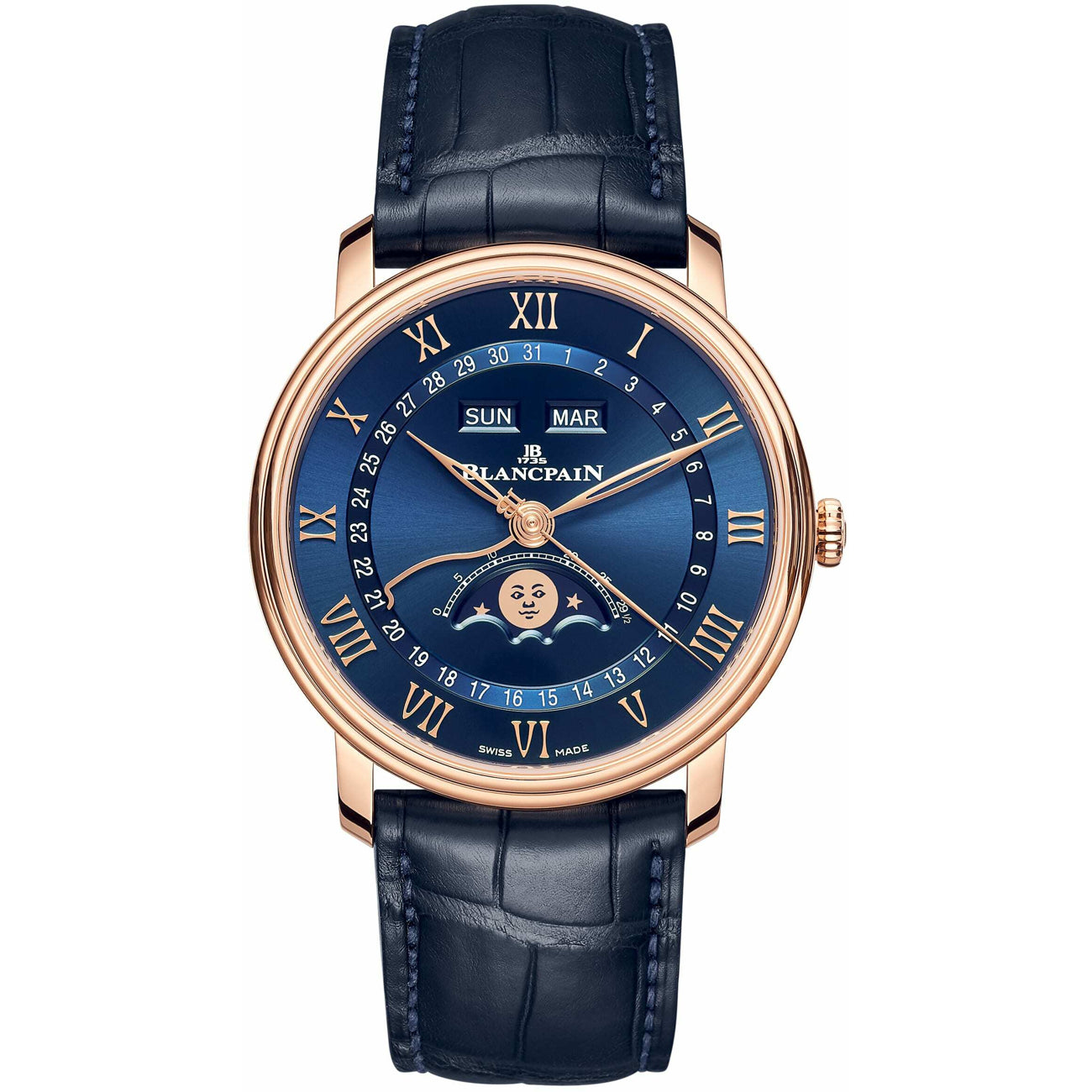 Blancpain Villeret Quantième Complete Calendar Blue Dial