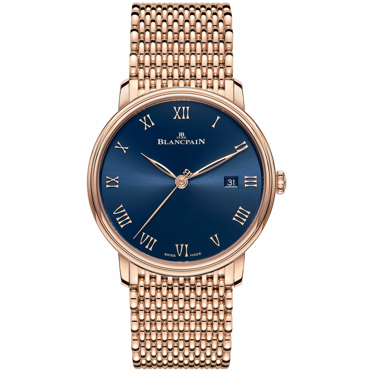 Blancpain Villeret Ultraplate Blue Dial on Bracelet