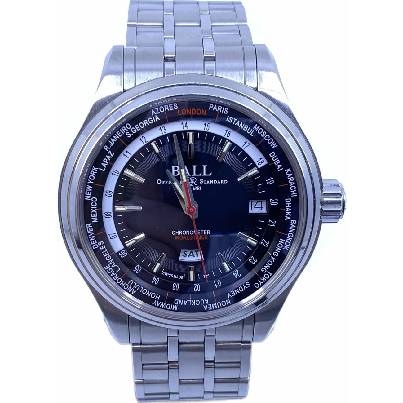Ball Watch Trainmaster World Time GM2020D-S1CJ-BK