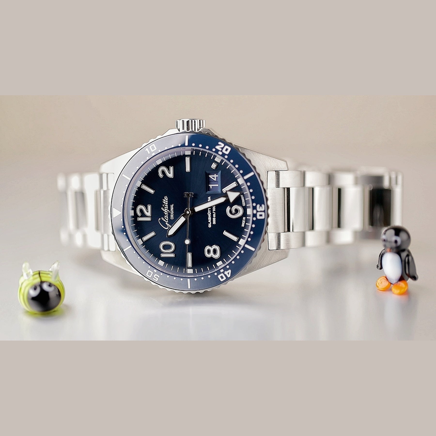 Glashütte Original SeaQ Panorama Date Blue Dial Steel