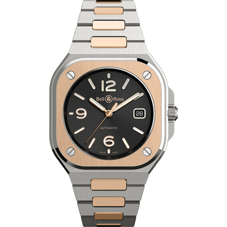 Bell & Ross BR 05 Black Steel & Gold on Bracelet