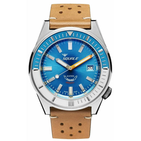 Squale Matic Light Blue on Strap