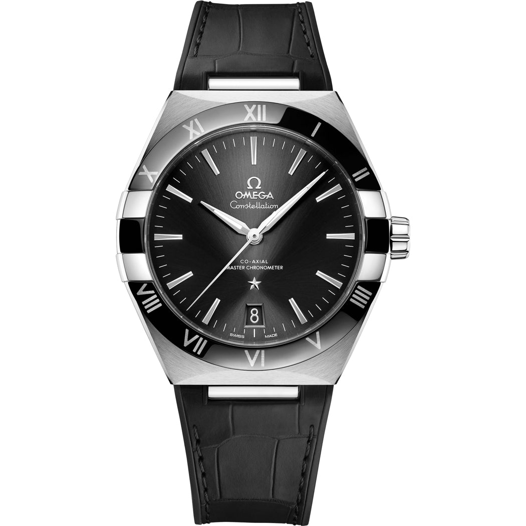 Omega Constellation Co-Axial Master Chronometer Steel Black Dial on Strap