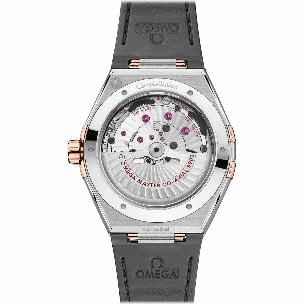 Omega Constellation Co-Axial Master Chronometer Steel Gold Grey Dial on Strap