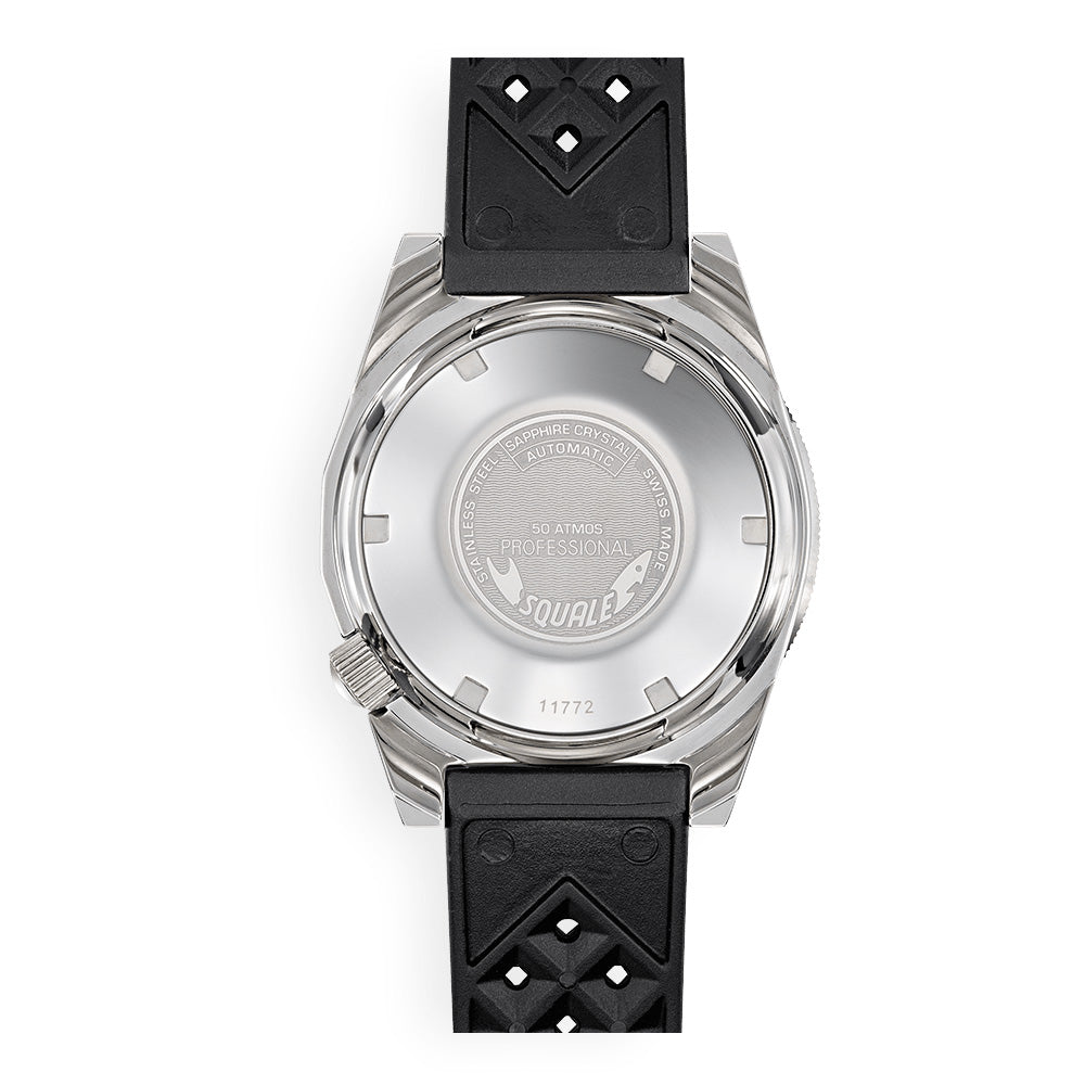 Squale 500m 1521 Green Ray on Rubber Strap