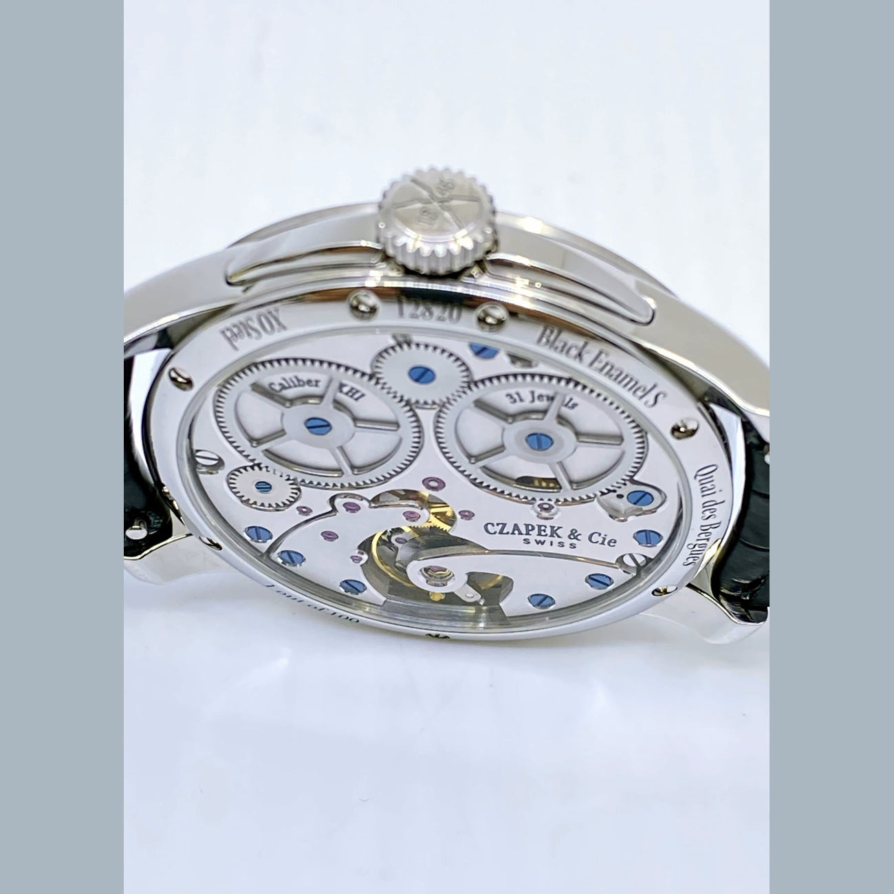 Czapek Quai Des Bergues Black Enamel S