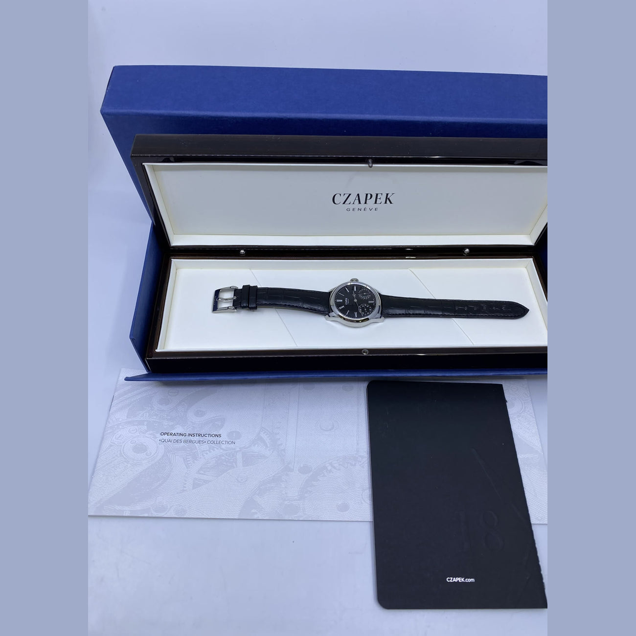 Czapek Quai Des Bergues Black Enamel S