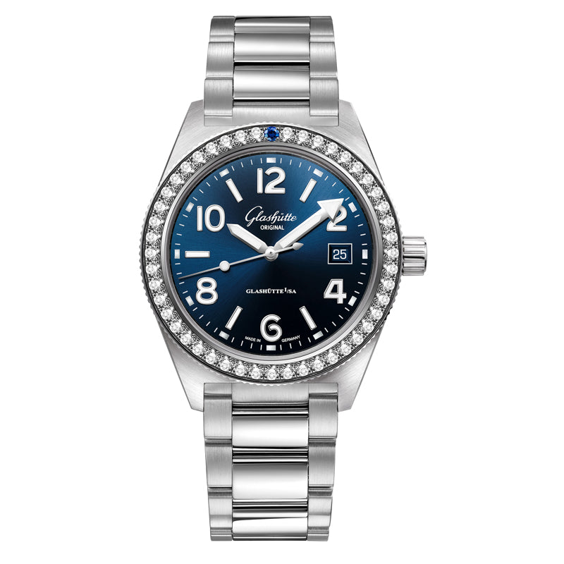 Glashütte Original SeaQ Diamonds Bezel on Bracelet