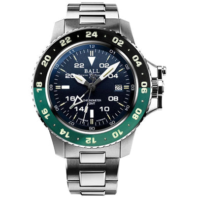 Ball Engineer Hydrocarbon AeroGMT II Blue Dial Green Bezel DG2018C-S11C-BE