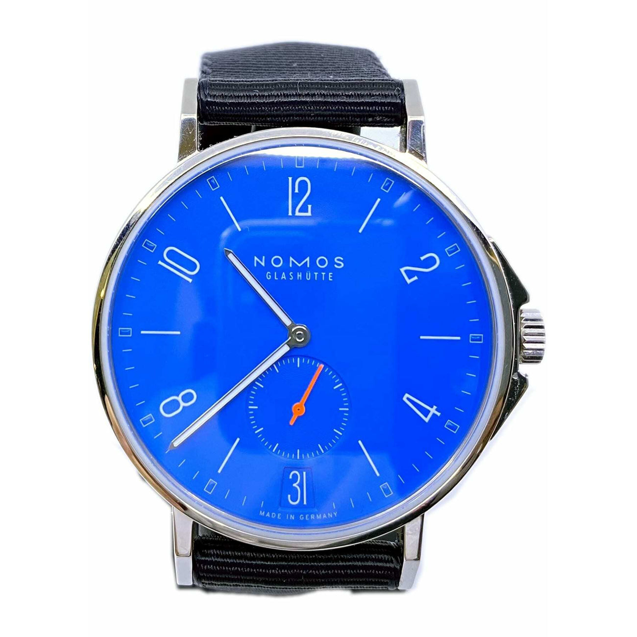 NOMOS Glashütte Ahoi Datum Signalblau 554
